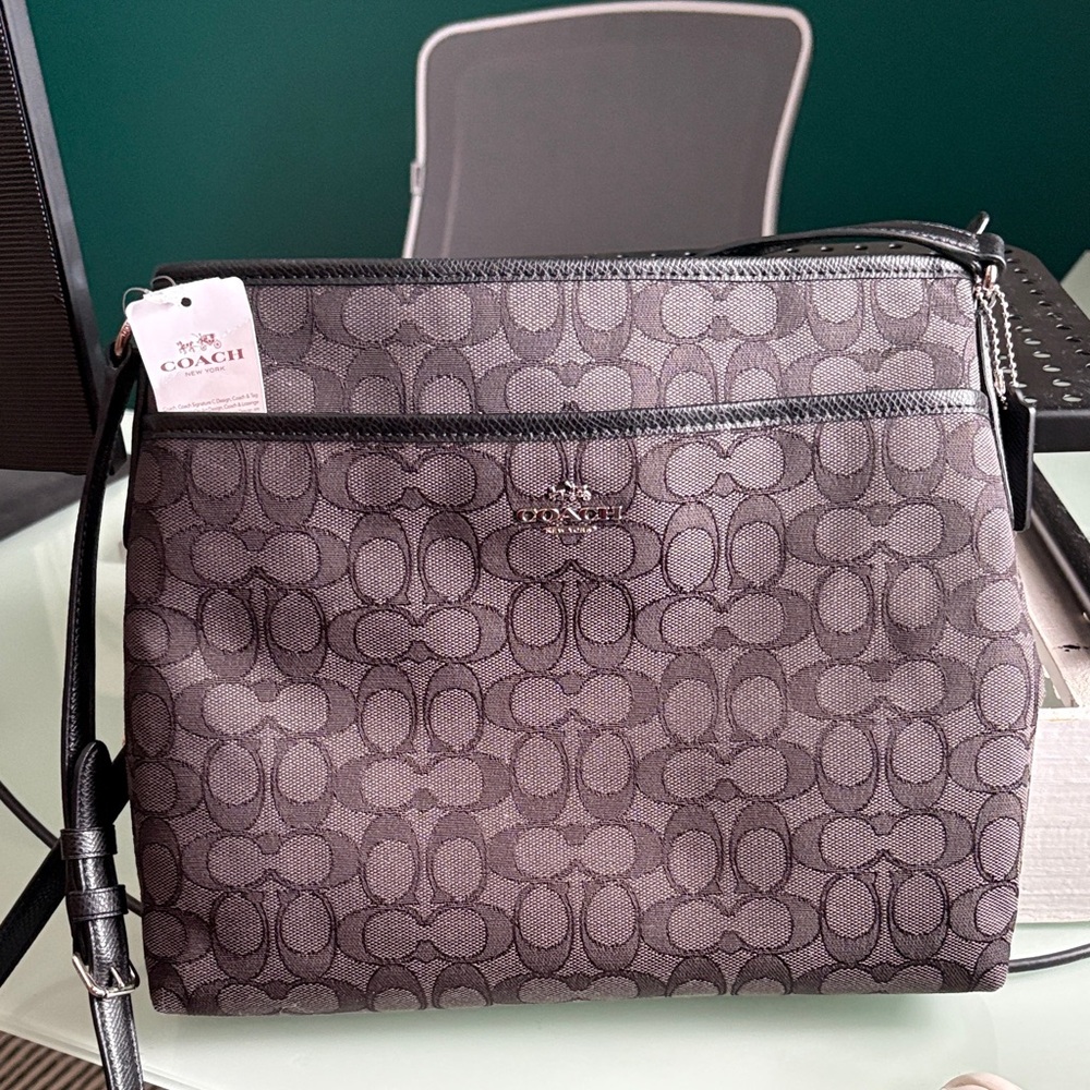 Coach Gray Signature Crossbody Bag